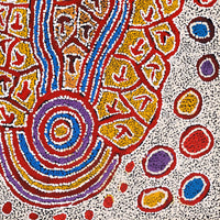 Aboriginal Artwork by Ormay Nangala Gallagher, Yankirri Jukurrpa (Emu Dreaming) - Ngarlikurlangu, 91x76cm
