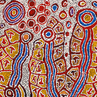 Aboriginal Artwork by Ormay Nangala Gallagher, Yankirri Jukurrpa (Emu Dreaming) - Ngarlikurlangu, 91x76cm