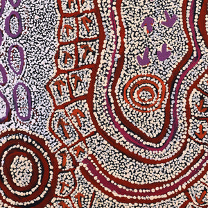 Aboriginal Artwork by Ormay Nangala Gallagher, Yankirri Jukurrpa (Emu Dreaming) - Ngarlikurlangu, 107x61cm - ART ARK®