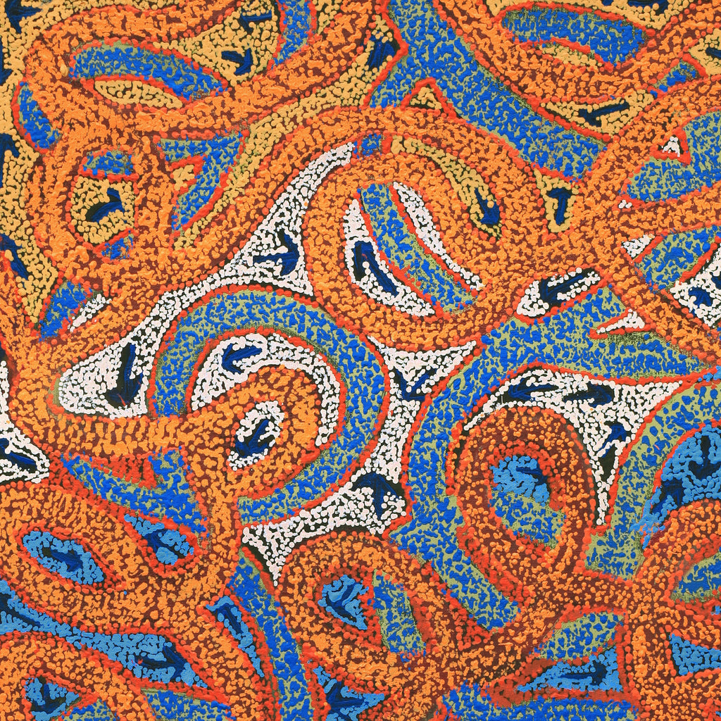 Aboriginal Artwork by Ormay Nangala Gallagher, Yankirri Jukurrpa (Emu Dreaming) - Ngarlikurlangu, 91x61cm