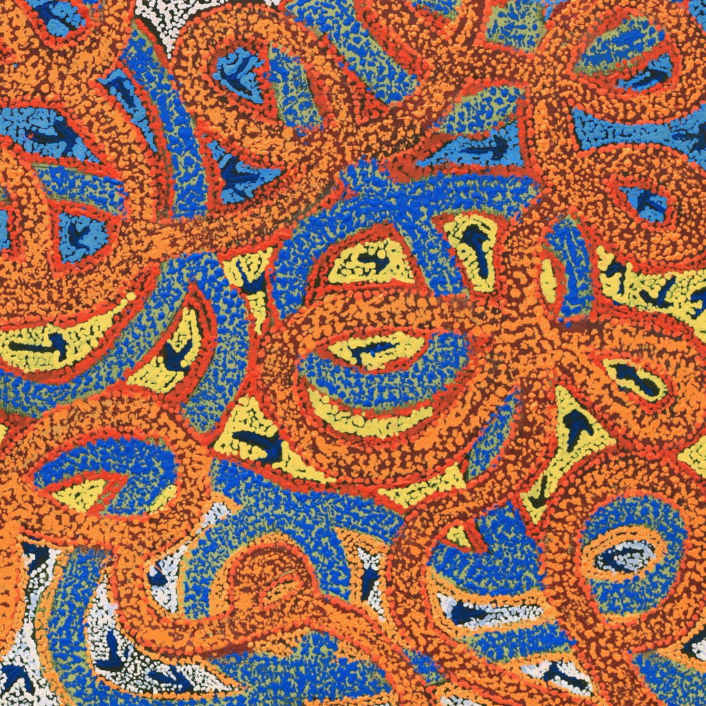 Aboriginal Artwork by Ormay Nangala Gallagher, Yankirri Jukurrpa (Emu Dreaming) - Ngarlikurlangu, 91x61cm