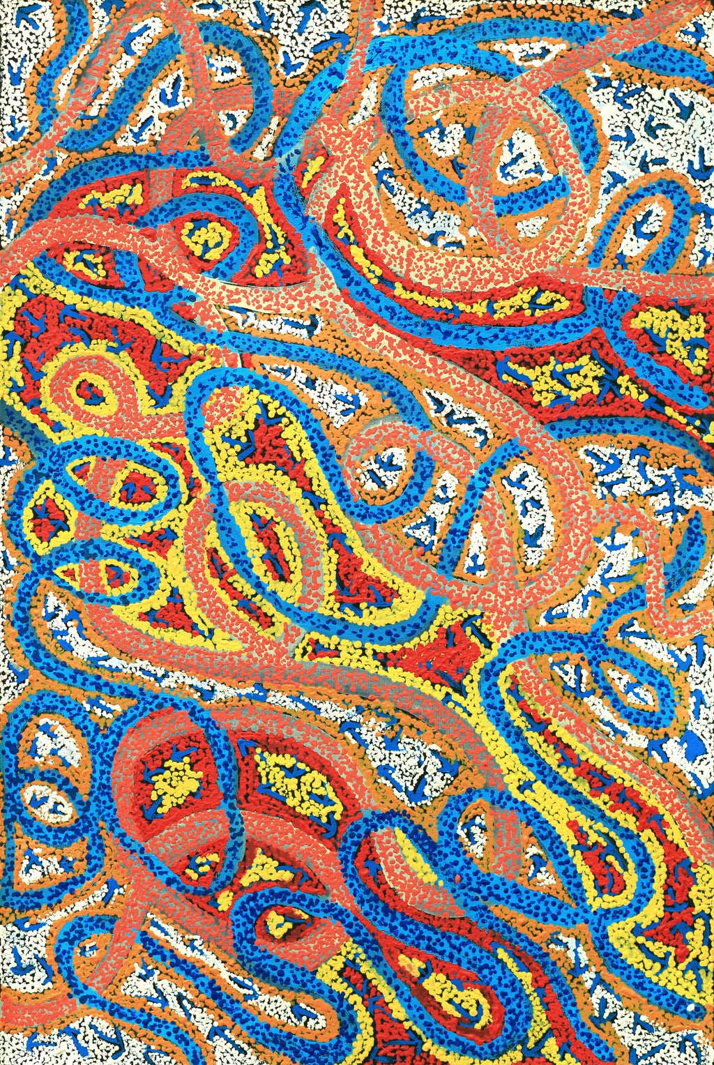 Aboriginal Artwork by Ormay Nangala Gallagher, Yankirri Jukurrpa (Emu Dreaming) - Ngarlikurlangu, 91x61cm