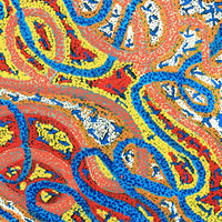 Aboriginal Artwork by Ormay Nangala Gallagher, Yankirri Jukurrpa (Emu Dreaming) - Ngarlikurlangu, 91x61cm
