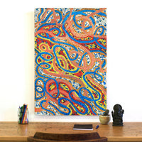Aboriginal Artwork by Ormay Nangala Gallagher, Yankirri Jukurrpa (Emu Dreaming) - Ngarlikurlangu, 91x61cm