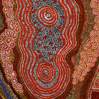 Aboriginal Artwork by Otto Jungarrayi Sims, Wangarlakurlu Jukurrpa (Crow Dreaming), 122x91cm