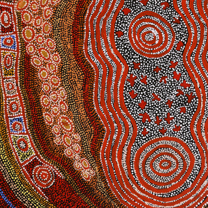 Aboriginal Art by Otto Jungarrayi Sims, Wangarlakurlu Jukurrpa (Crow Dreaming), 122x91cm - ART ARK®