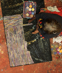 Aboriginal Artwork by Pauline Napangardi Gallagher, Mina Mina Jukurrpa, 240x122cm