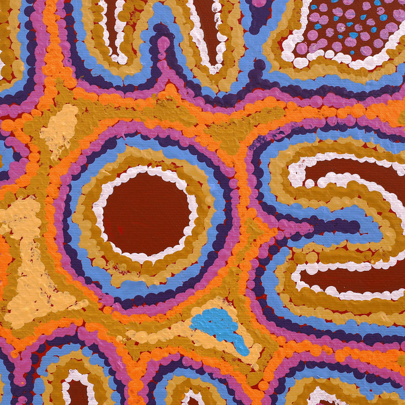 Aboriginal Artwork by Pamela Napurrurla Walker, Karnta Jukurrpa (Womens Dreaming), 30x30cm