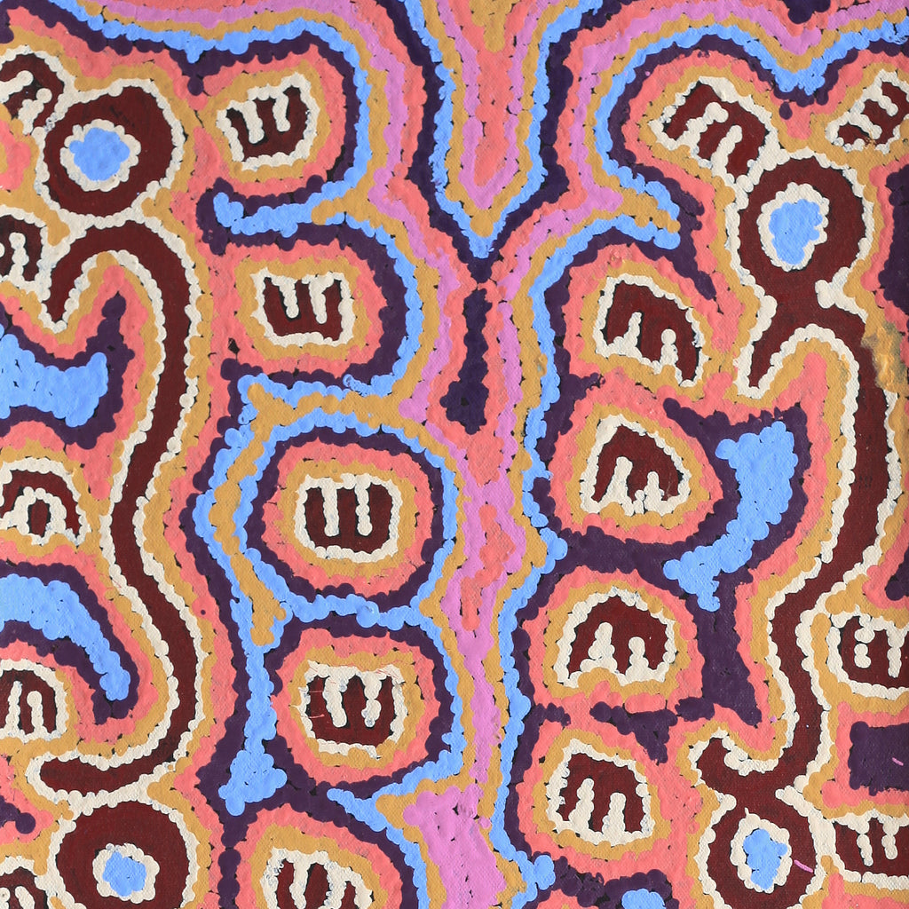 Aboriginal Artwork by Pamela Napurrurla Walker, Janganpa Jukurrpa (Brush-tail Possum Dreaming) - Mawurrji, 61x30cm