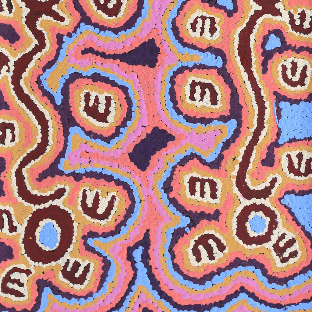 Aboriginal Art by Pamela Napurrurla Walker, Janganpa Jukurrpa (Brush-tail Possum Dreaming) - Mawurrji, 61x30cm - ART ARK®