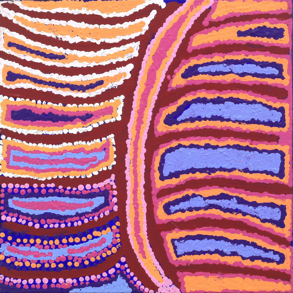 Aboriginal Art by Pamela Napurrurla Walker, Yumari Jukurrpa (Yumari Dreaming), 30x30cm - ART ARK®