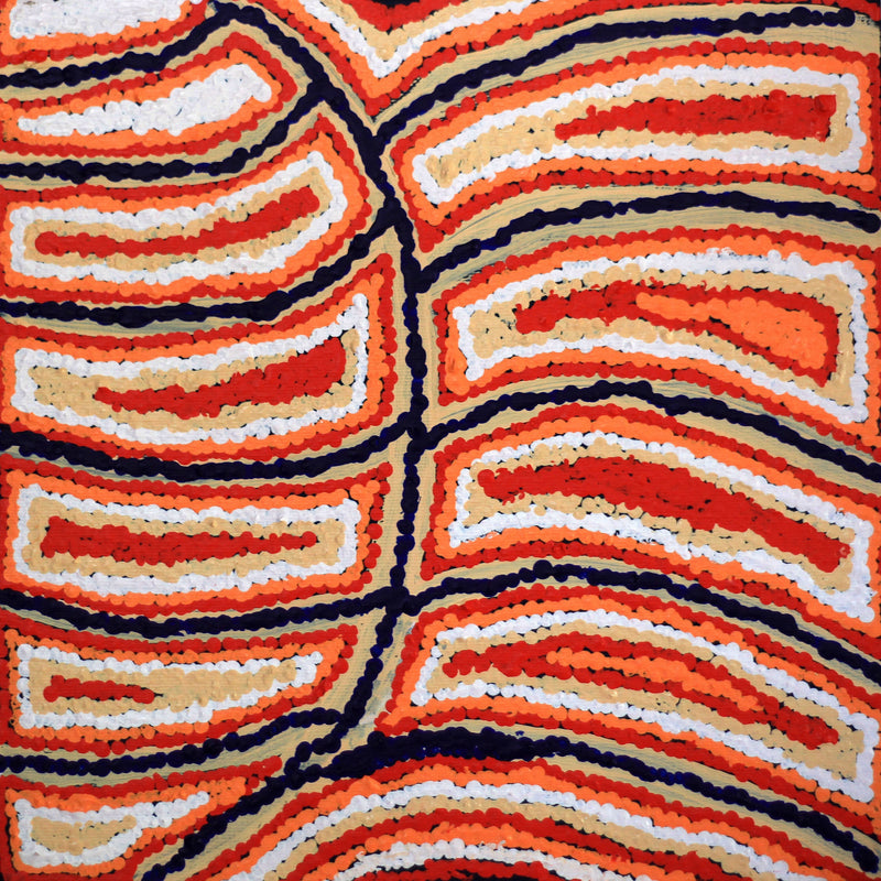 Aboriginal Artwork by Pamela Napurrurla Walker, Yumari Jukurrpa (Yumari Dreaming), 30x30cm
