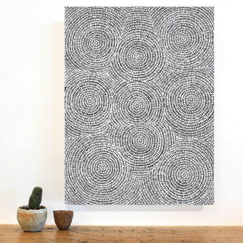Aboriginal Artwork by Patricia Nakamarra Oldfield, Warna Jukurrpa (Snake Dreaming), 61x46cm