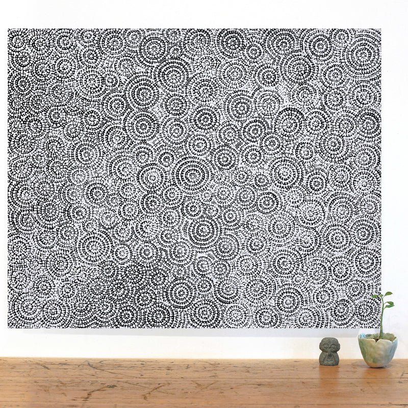 Aboriginal Artwork by Patricia Nakamarra Oldfield, Warna Jukurrpa (Snake Dreaming), 76x61cm