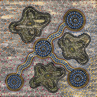 Aboriginal Artwork by Patricia Patterson, Umutju, 61x61cm