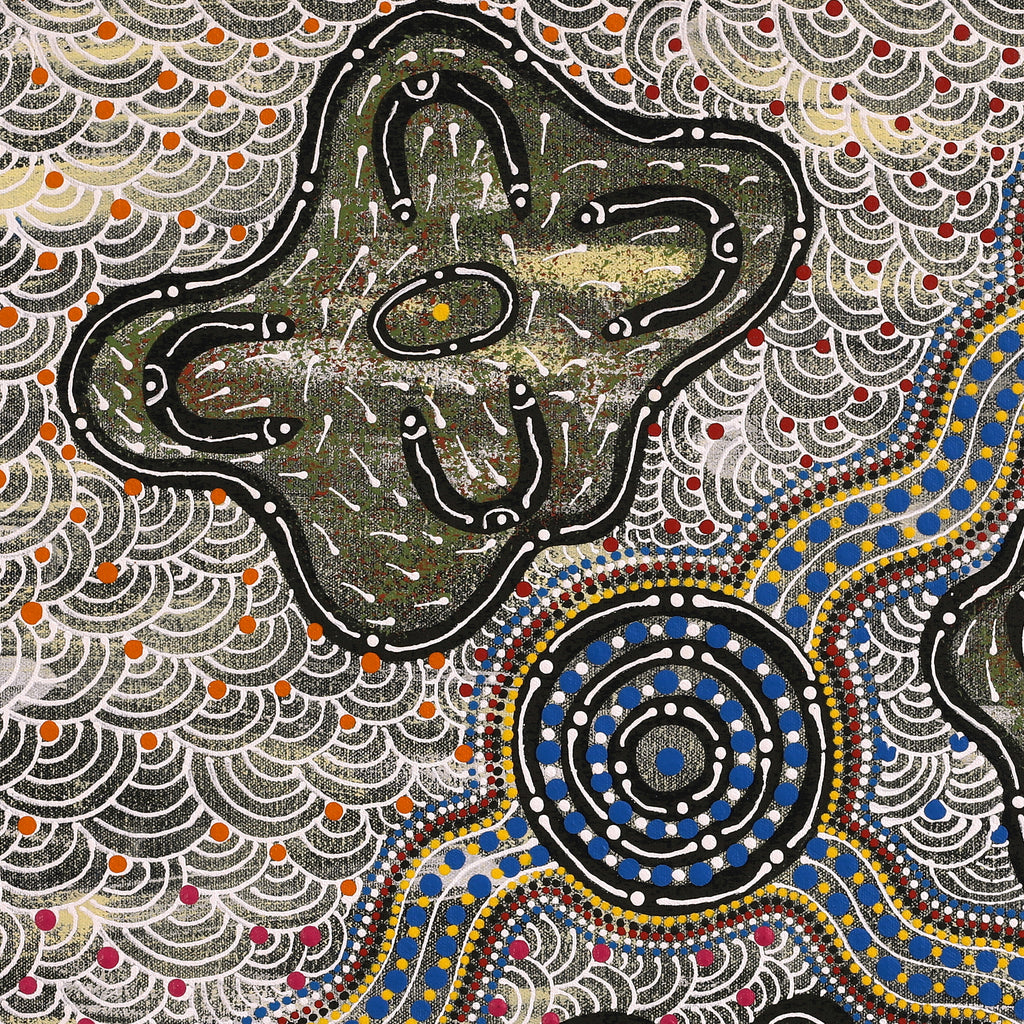 Aboriginal Artwork by Patricia Patterson, Umutju, 61x61cm