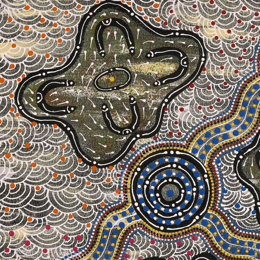 Aboriginal Artwork by Patricia Patterson, Umutju, 61x61cm
