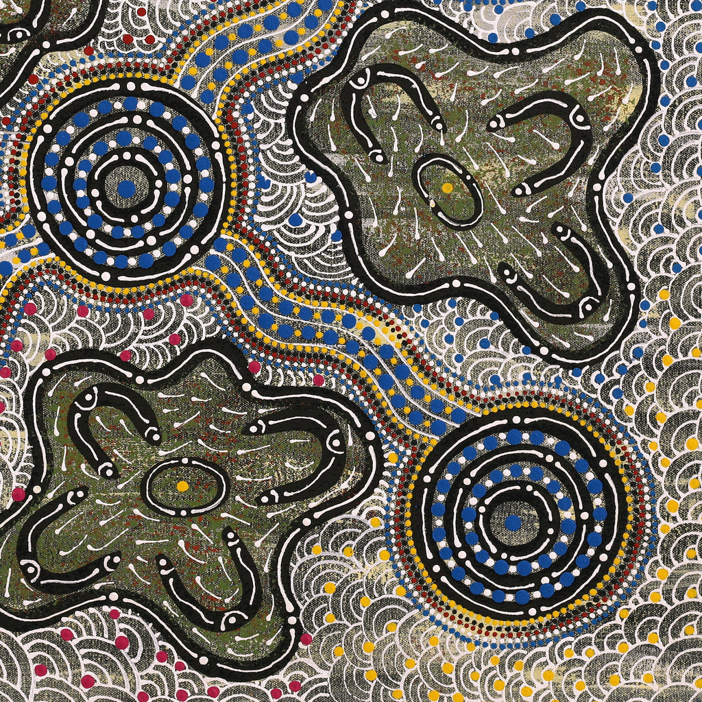 Aboriginal Artwork by Patricia Patterson, Umutju, 61x61cm