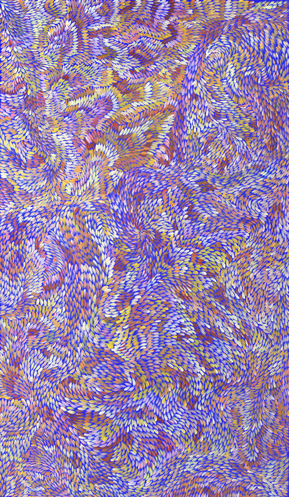 Aboriginal Artwork by Patricia Multa, Ininti at Muruntji, 122x71cm