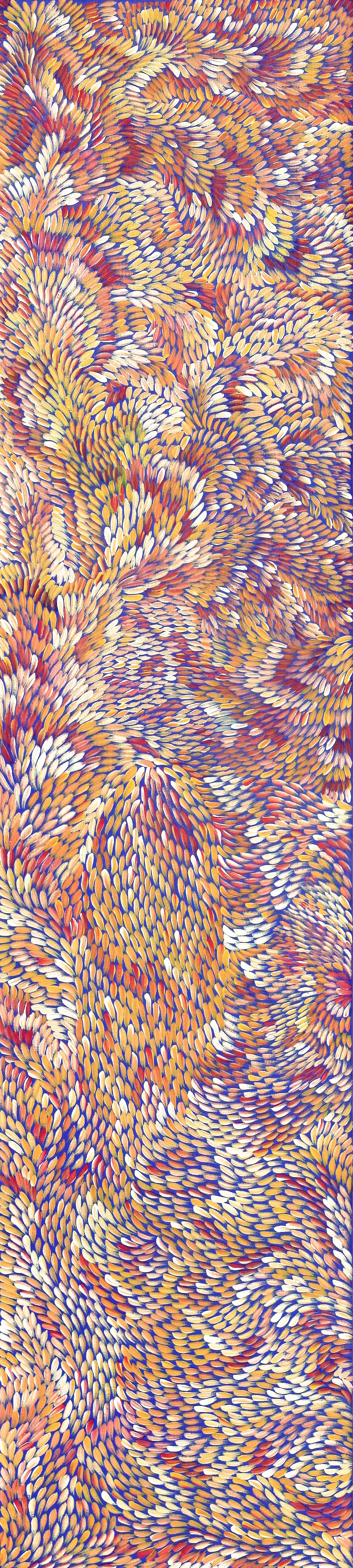 Aboriginal Artwork by Patricia Multa, Ininti at Muruntji, 182x40cm