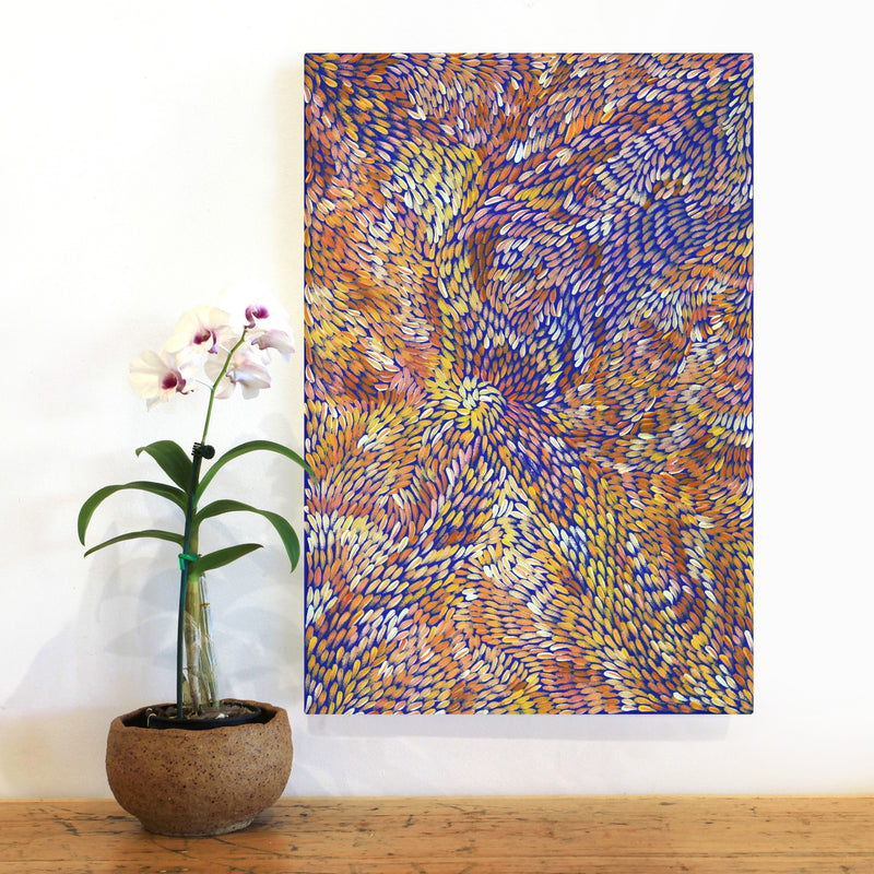 Aboriginal Artwork by Patricia Multa, Ininti at Muruntji, 60x40cm