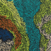 Aboriginal Artwork by Patricia Multa, Bush flowers and seeds, 60x60cm