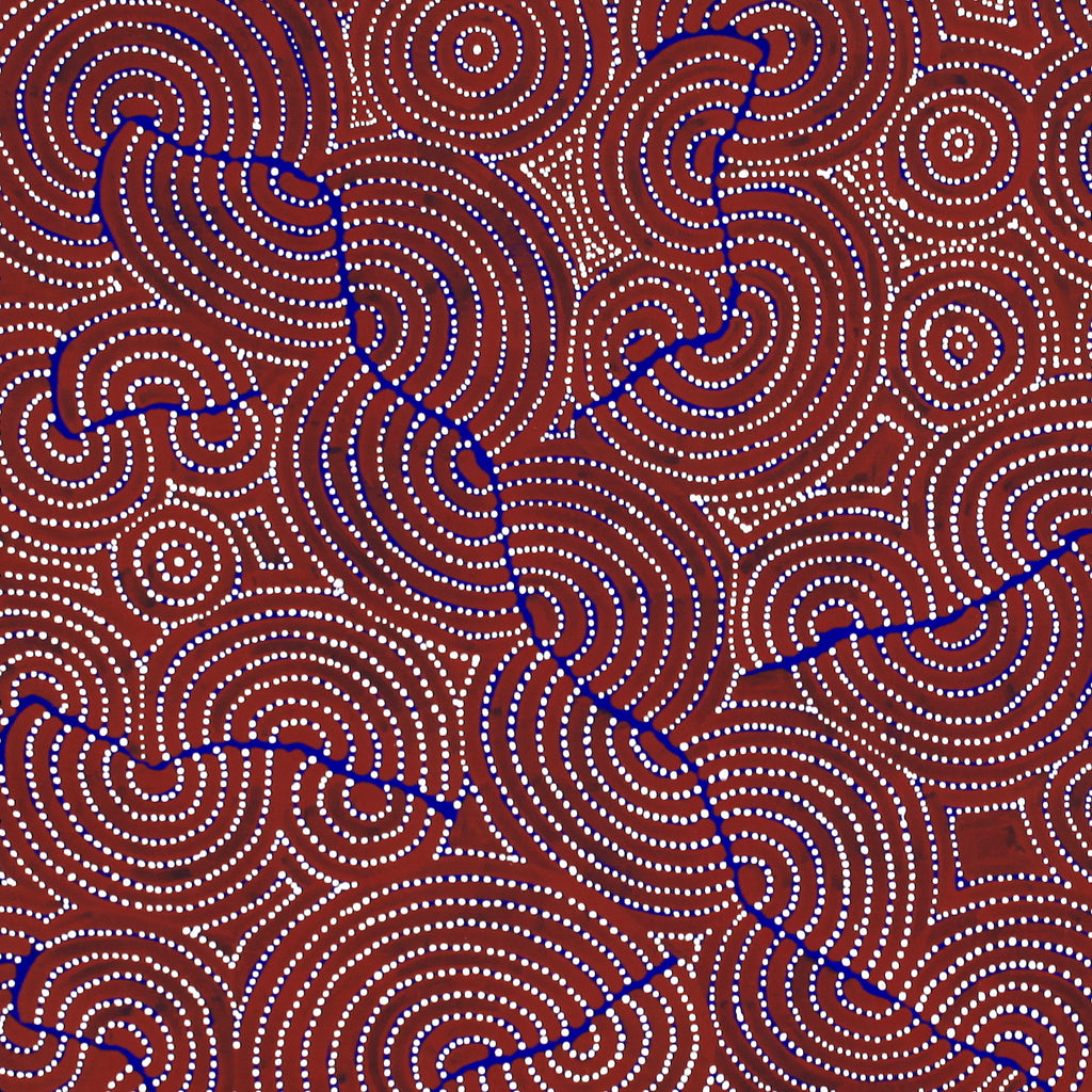 Aboriginal Artwork by Patrick Japangardi Williams, Mina Mina Jukurrpa (Mina Mina Dreaming), 91x91cm