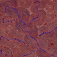 Aboriginal Artwork by Patrick Japangardi Williams, Mina Mina Jukurrpa (Mina Mina Dreaming), 91x91cm