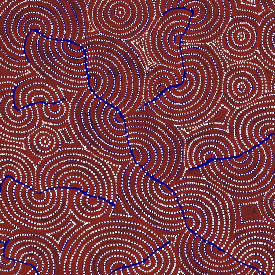 Aboriginal Artwork by Patrick Japangardi Williams, Mina Mina Jukurrpa (Mina Mina Dreaming), 91x91cm