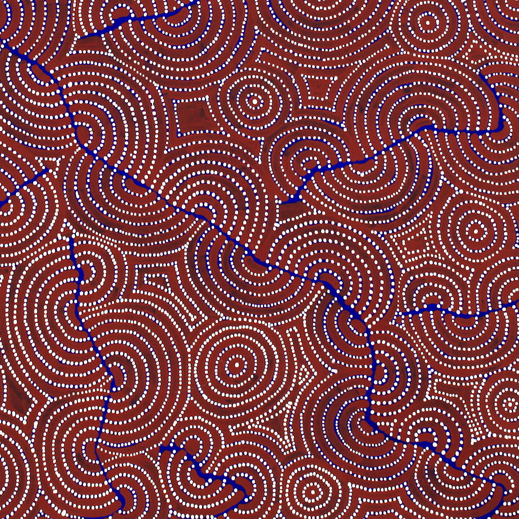 Aboriginal Artwork by Patrick Japangardi Williams, Mina Mina Jukurrpa (Mina Mina Dreaming), 91x91cm