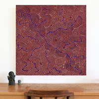 Aboriginal Artwork by Patrick Japangardi Williams, Mina Mina Jukurrpa (Mina Mina Dreaming), 91x91cm