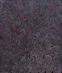 Aboriginal Artwork by Patrick Japangardi Williams, Mina Mina Jukurrpa (Mina Mina Dreaming) - Janyinki, 107x91cm