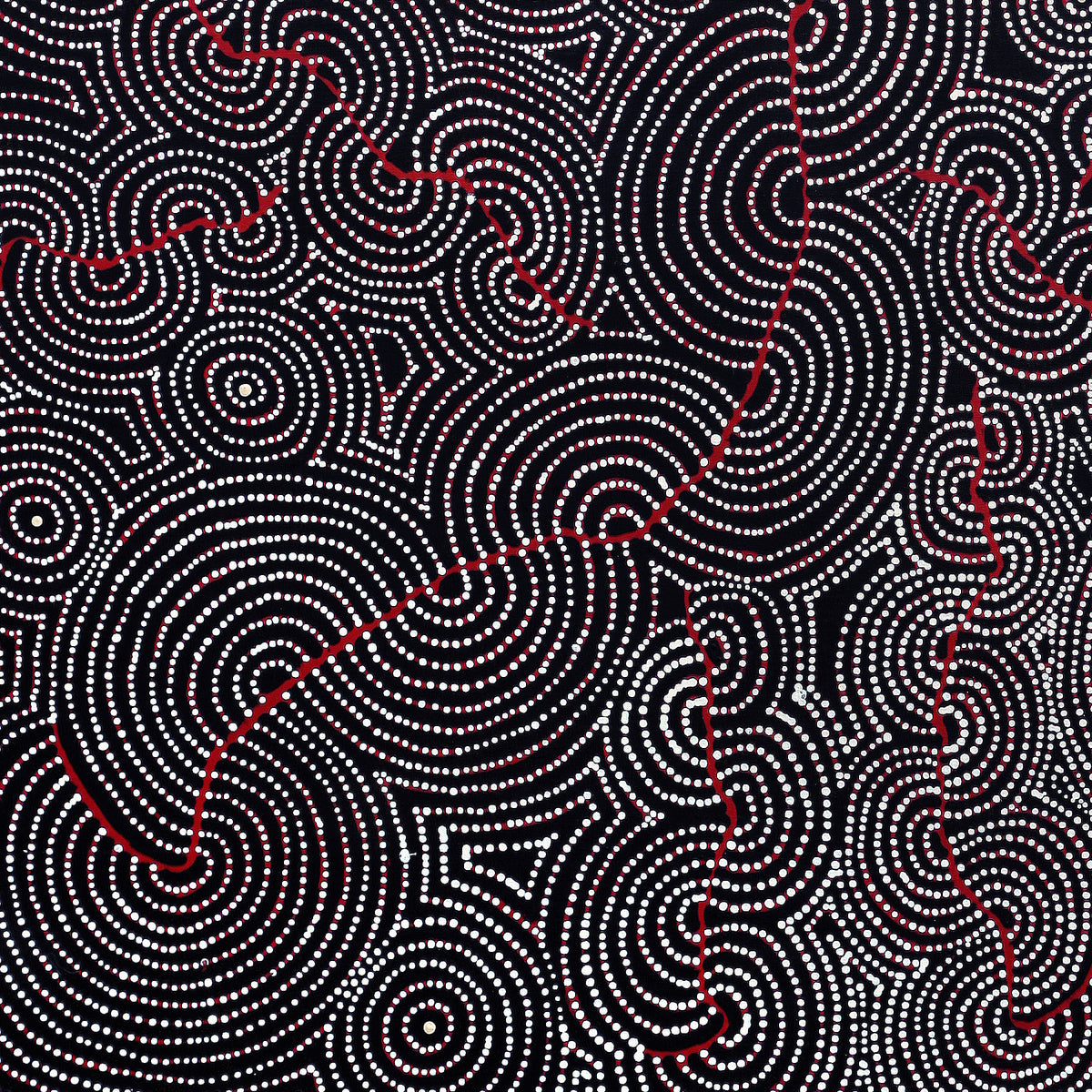 Aboriginal Artwork by Patrick Japangardi Williams, Mina Mina Jukurrpa (Mina Mina Dreaming) - Janyinki, 107x91cm