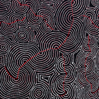 Aboriginal Artwork by Patrick Japangardi Williams, Mina Mina Jukurrpa (Mina Mina Dreaming) - Janyinki, 107x91cm
