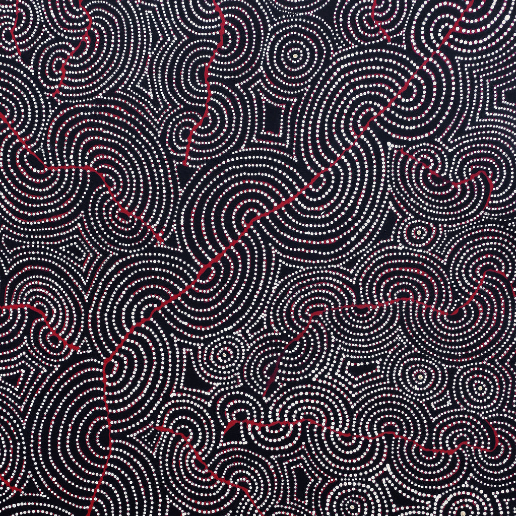 Aboriginal Artwork by Patrick Japangardi Williams, Mina Mina Jukurrpa (Mina Mina Dreaming) - Janyinki, 107x91cm