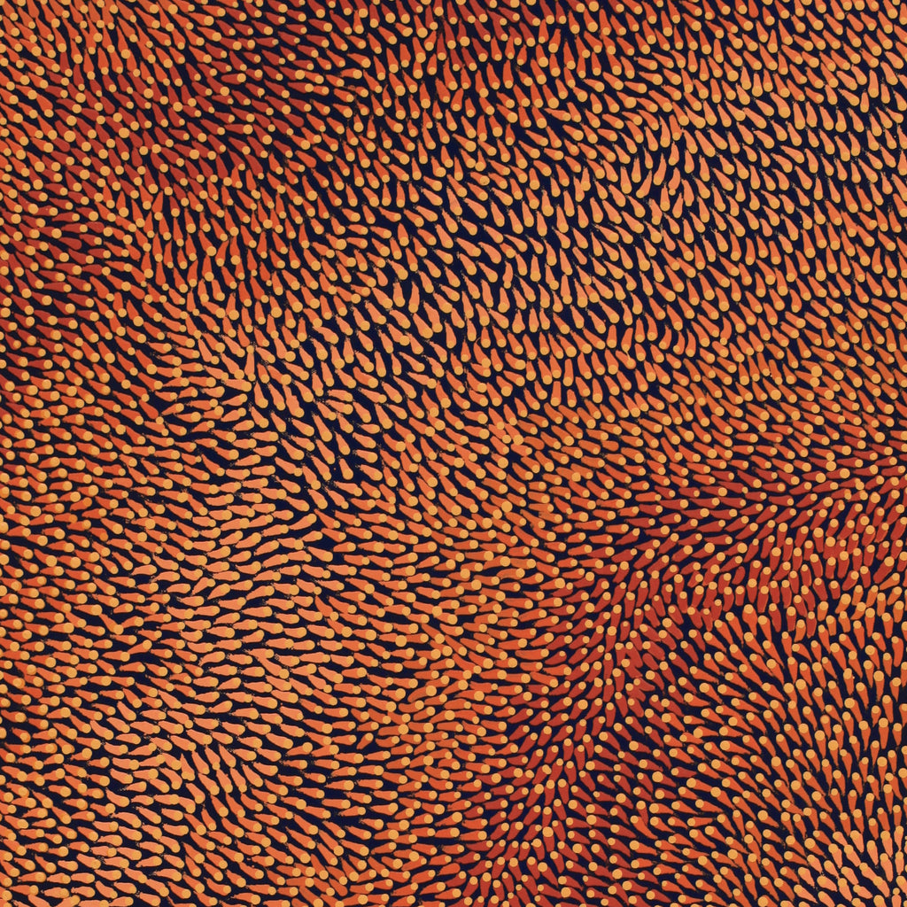 Aboriginal Artwork by Pauline Coombes, Bushfire painting, 122x51cm