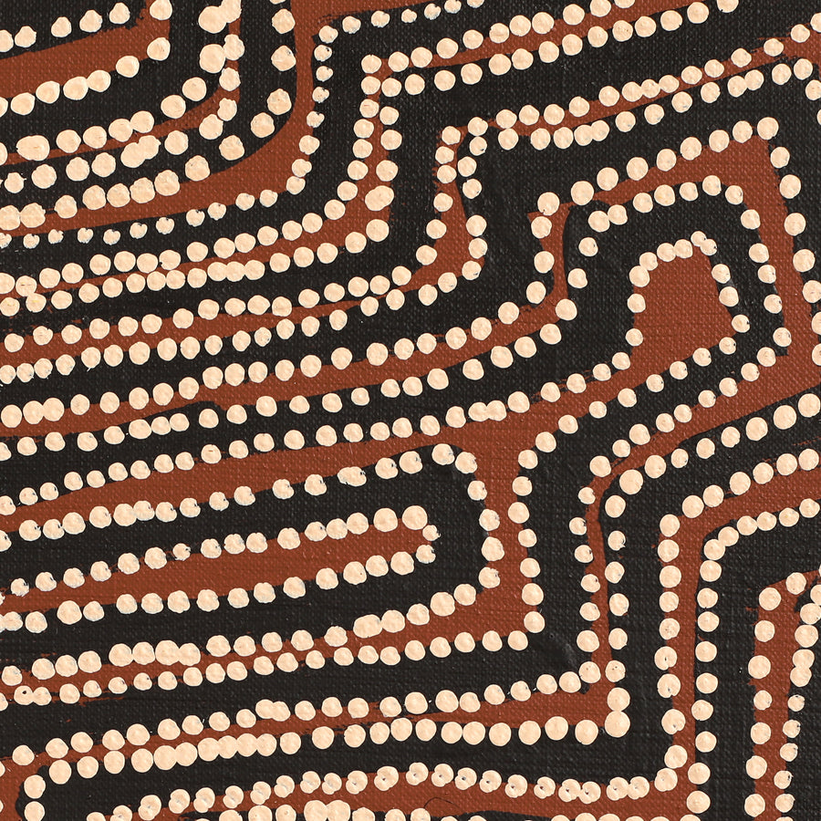 Aboriginal Artwork by Pauline Napangardi Gallagher, Lukarrara Jukurrpa, 107x107cm