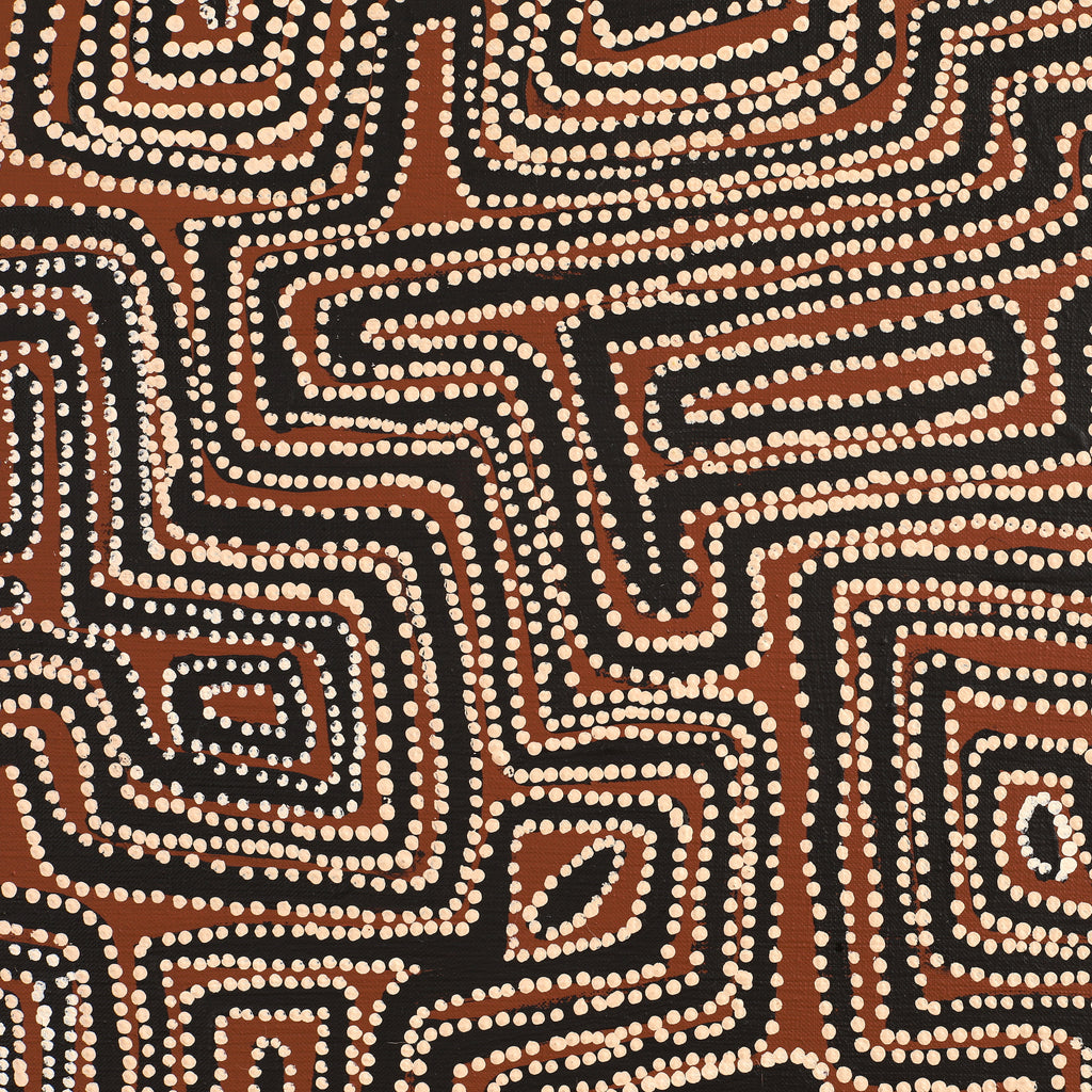 Aboriginal Artwork by Pauline Napangardi Gallagher, Lukarrara Jukurrpa, 107x107cm