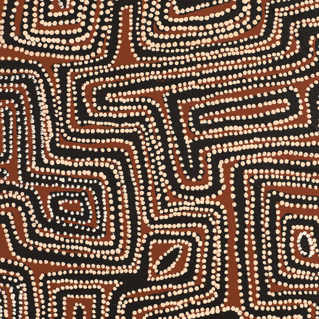 Aboriginal Art by Pauline Napangardi Gallagher, Lukarrara Jukurrpa, 107x107cm - ART ARK®