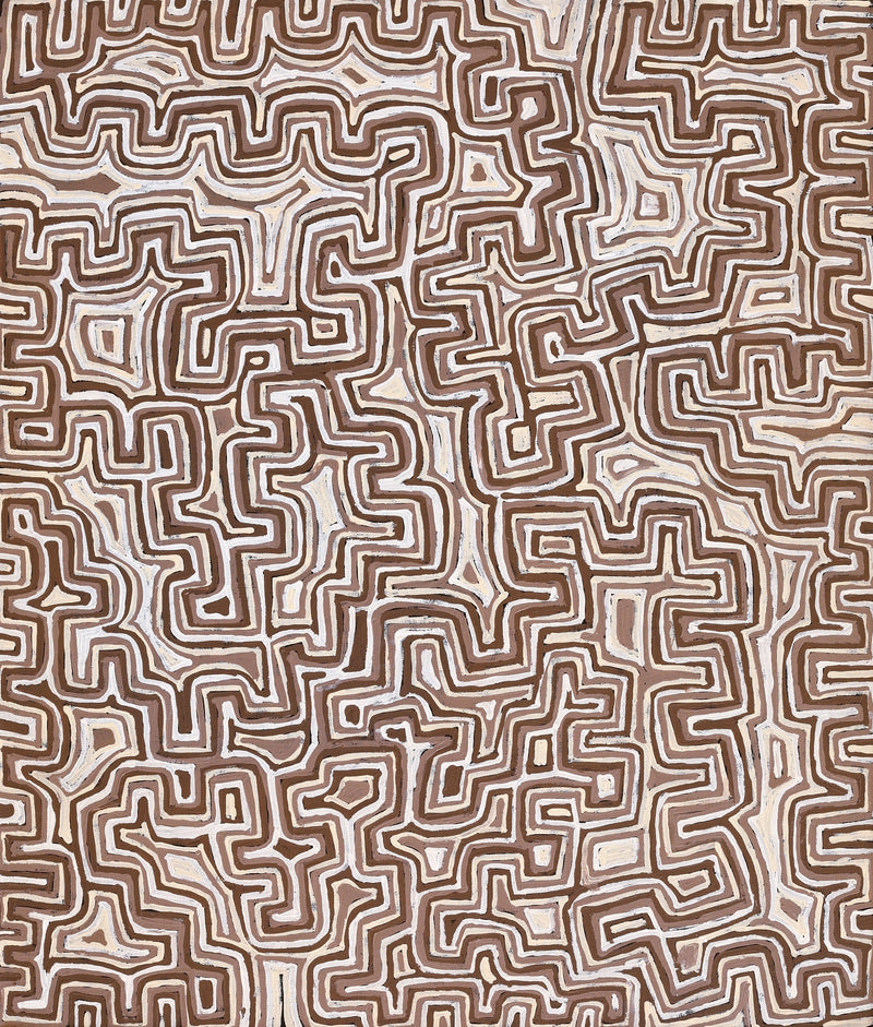 Aboriginal Artwork by Pauline Napangardi Gallagher, Lukarrara Jukurrpa, 107x91cm