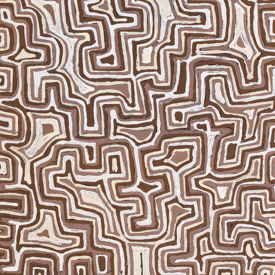 Aboriginal Artwork by Pauline Napangardi Gallagher, Lukarrara Jukurrpa, 107x91cm