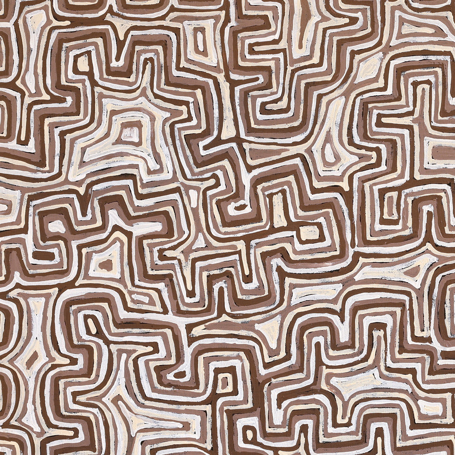 Aboriginal Artwork by Pauline Napangardi Gallagher, Lukarrara Jukurrpa, 107x91cm