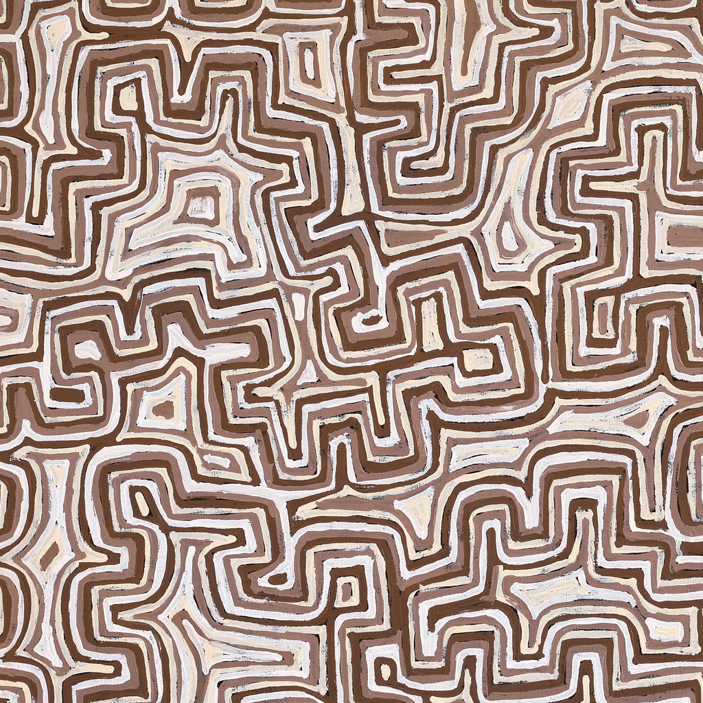 Aboriginal Art by Pauline Napangardi Gallagher, Lukarrara Jukurrpa, 107x91cm - ART ARK®