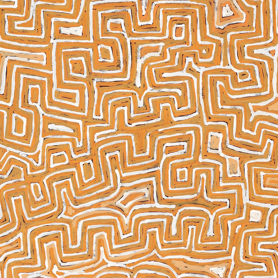 Aboriginal Artwork by Pauline Napangardi Gallagher, Lukarrara Jukurrpa, 107x91cm