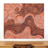 Aboriginal Artwork by Pauline Napangardi Gallagher, Mina Mina Jukurrpa, 122x107cm