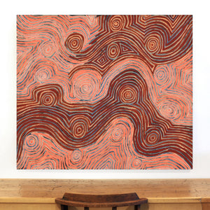 Aboriginal Artwork by Pauline Napangardi Gallagher, Mina Mina Jukurrpa, 122x107cm - ART ARK®