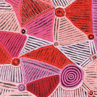 Aboriginal Artwork by Pauline Napangardi Gallagher, Mina Mina Jukurrpa, 122x107cm