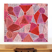 Aboriginal Artwork by Pauline Napangardi Gallagher, Mina Mina Jukurrpa, 122x107cm