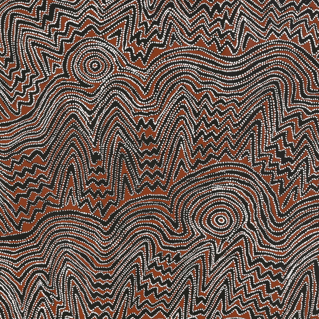 Aboriginal Art by Pauline Napangardi Gallagher, Lukarrara Jukurrpa, 122x122cm - ART ARK®