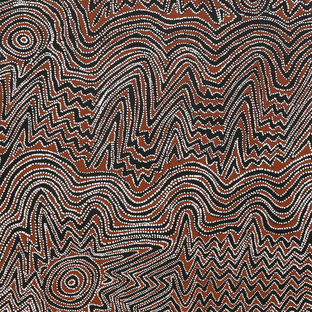 Aboriginal Art by Pauline Napangardi Gallagher, Lukarrara Jukurrpa, 122x122cm - ART ARK®